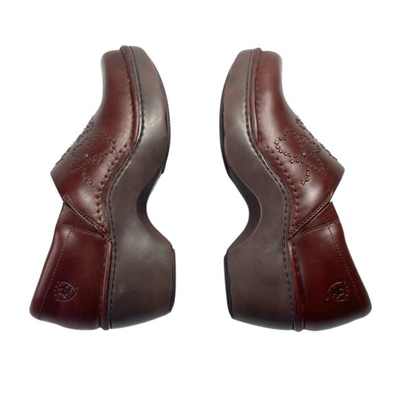 Ariat Leather Studded Clog Mules 9.5 B 21262 Strathmore Western Academia Casual - Picture 5 of 14